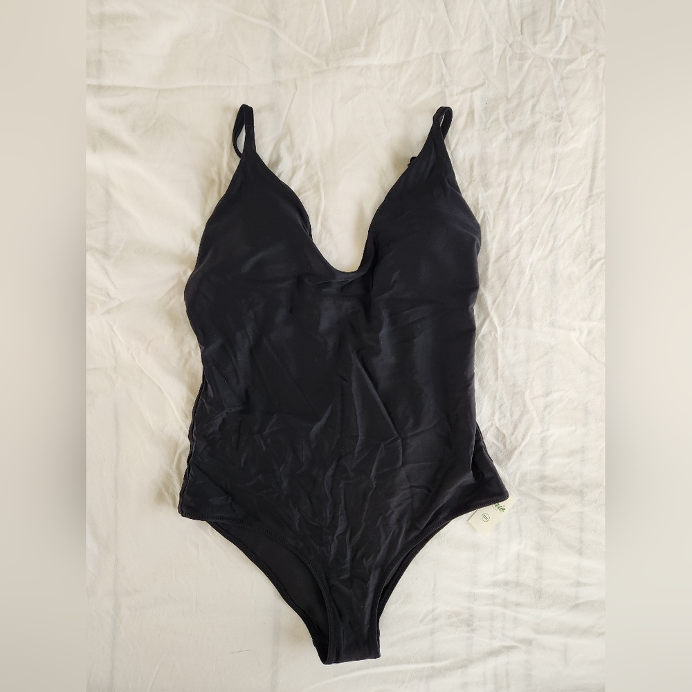 Aerie Black Cheeky One-piece